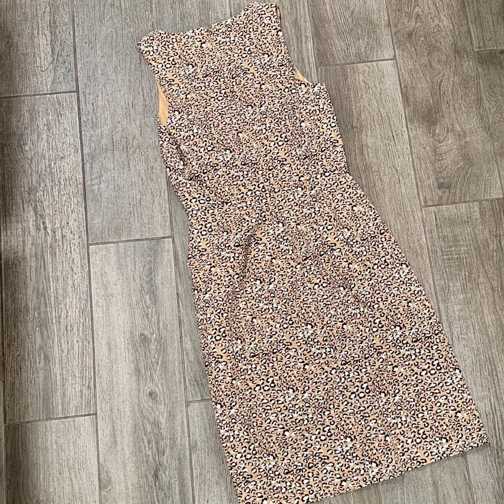 J. Crew Leopard Print Basketweave Midi Sheath Dress